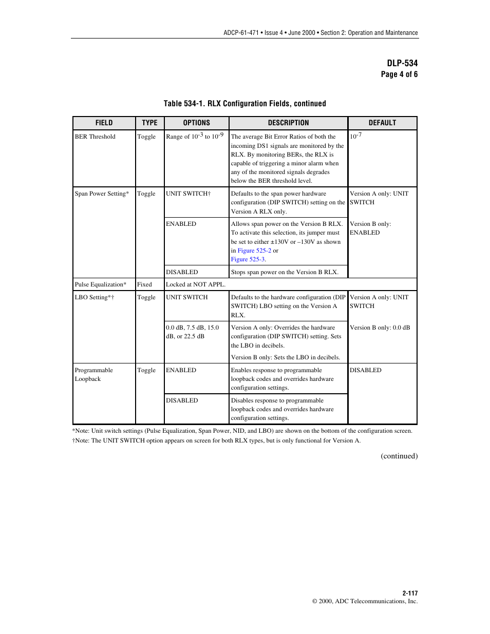 Dlp-534 | ADC Soneplex Broadband System User Manual | Page 140 / 342