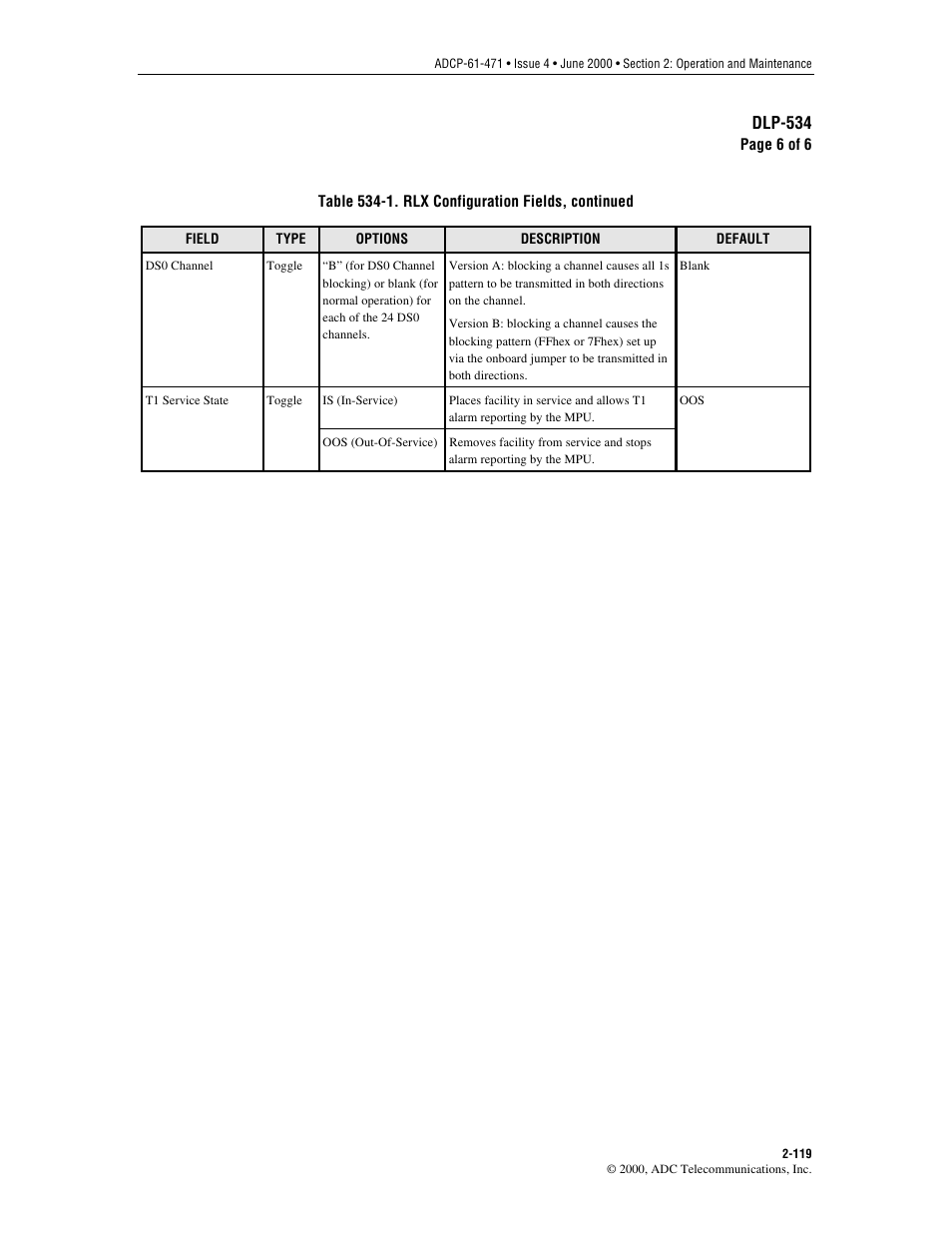 Dlp-534 | ADC Soneplex Broadband System User Manual | Page 142 / 342