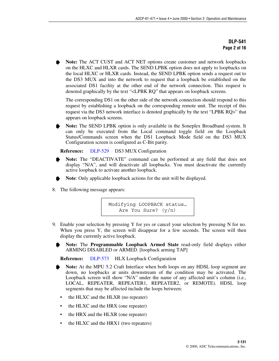 ADC Soneplex Broadband System User Manual | Page 154 / 342