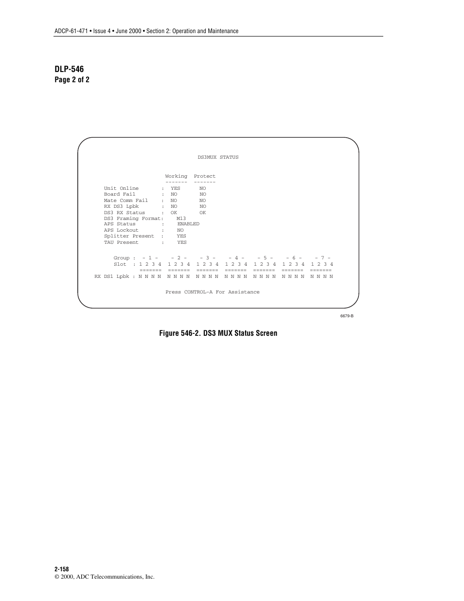 Dlp-546 | ADC Soneplex Broadband System User Manual | Page 181 / 342
