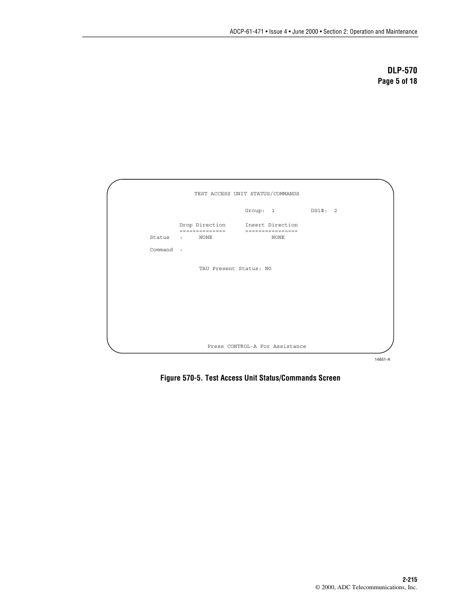 N in, Figure 570-5, Dlp-570 | ADC Soneplex Broadband System User Manual | Page 238 / 342