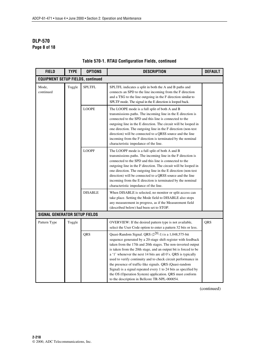 Dlp-570 | ADC Soneplex Broadband System User Manual | Page 241 / 342