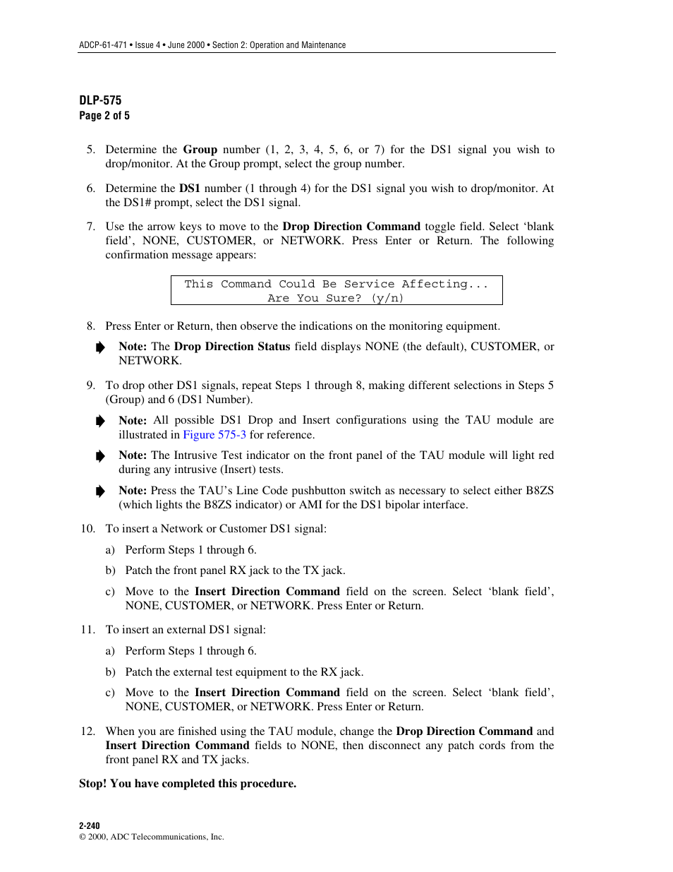 ADC Soneplex Broadband System User Manual | Page 263 / 342