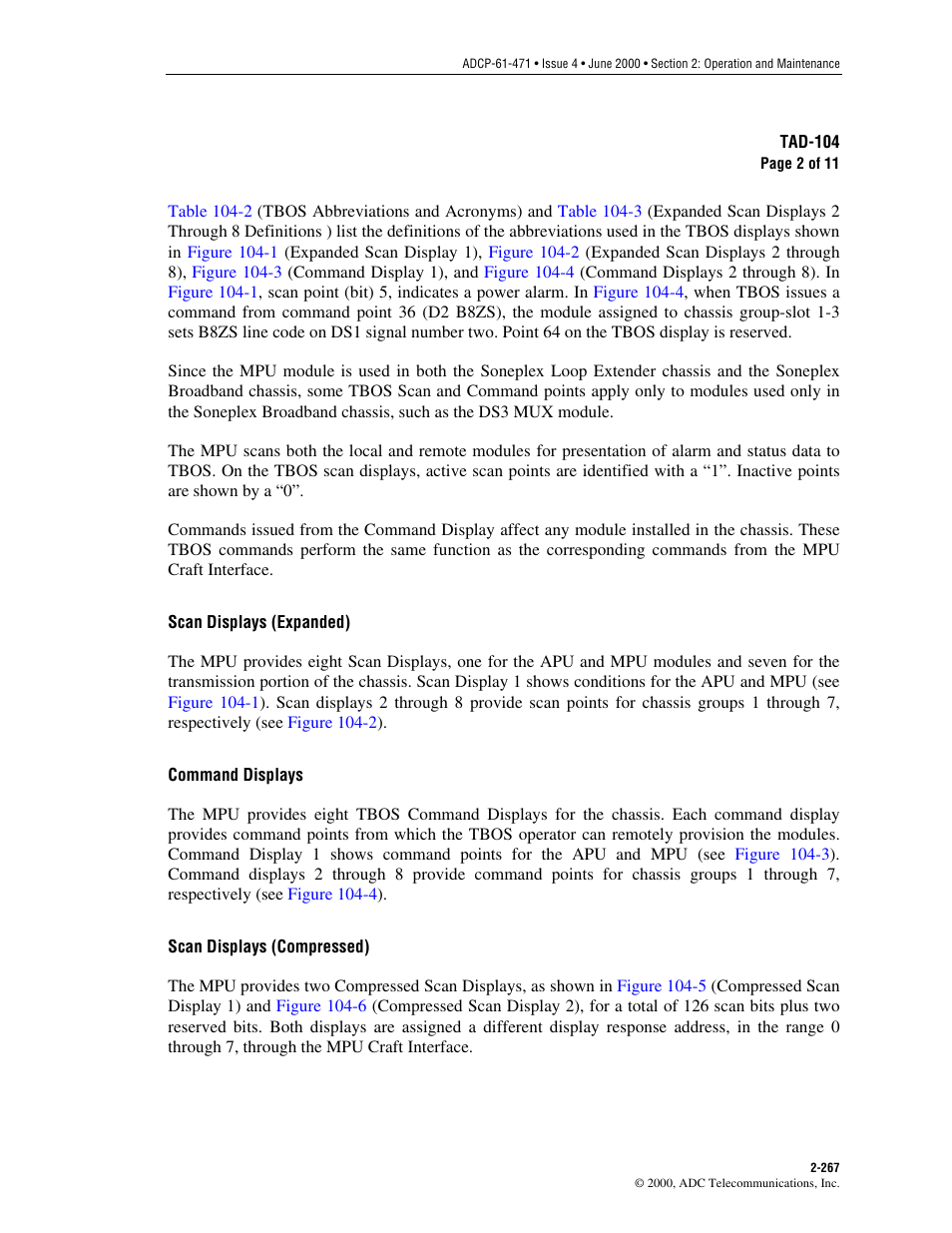 ADC Soneplex Broadband System User Manual | Page 290 / 342