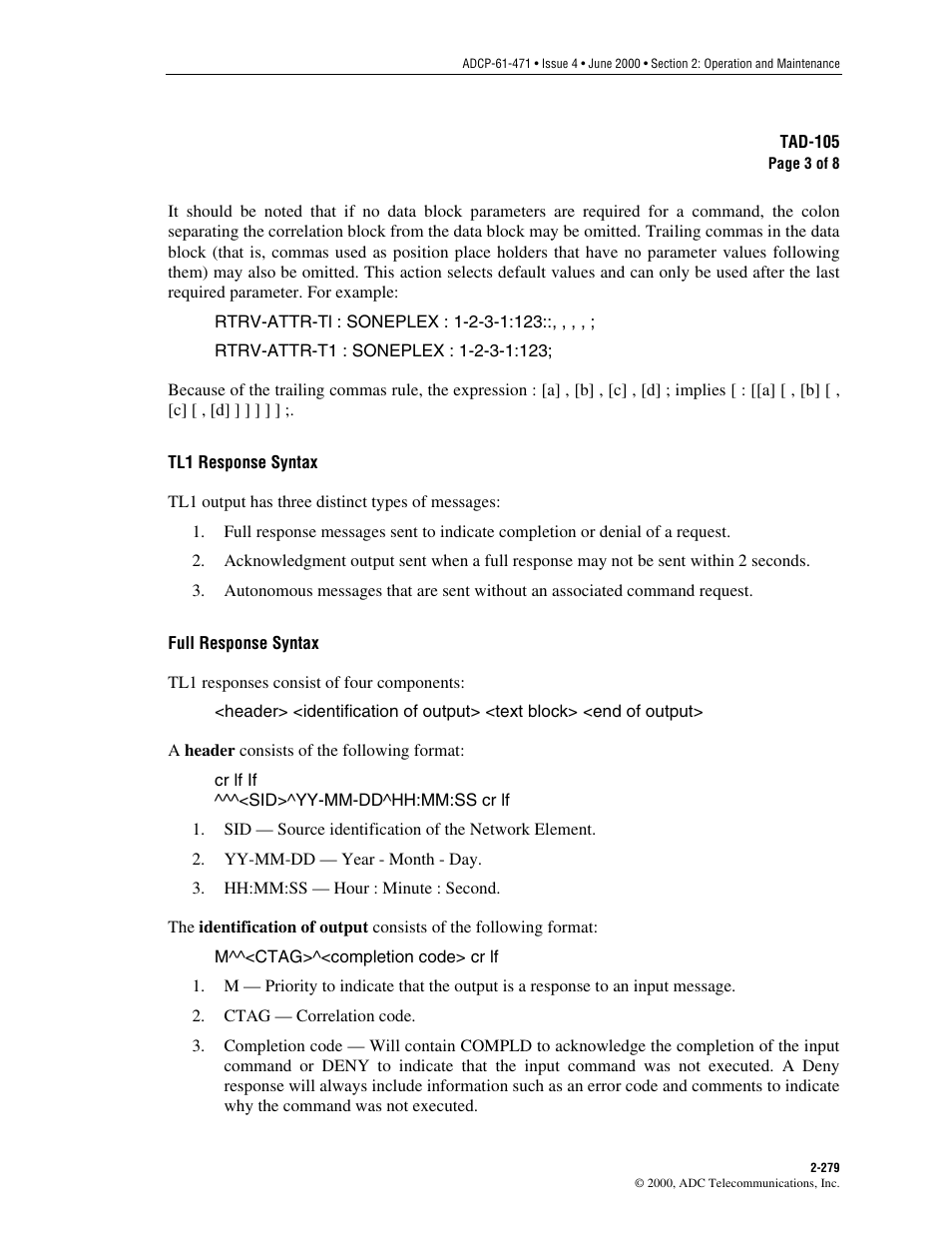 ADC Soneplex Broadband System User Manual | Page 302 / 342