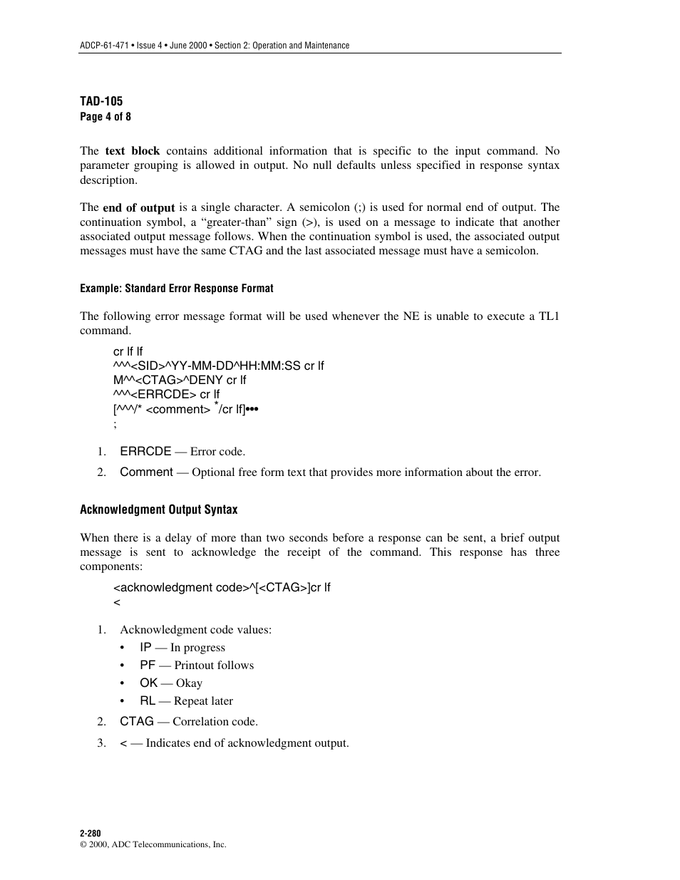 ADC Soneplex Broadband System User Manual | Page 303 / 342