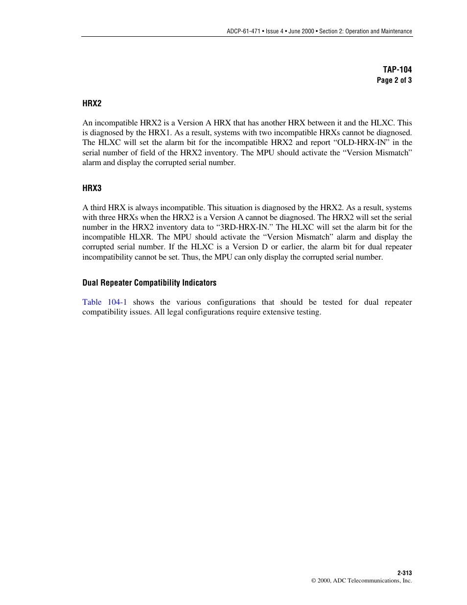 ADC Soneplex Broadband System User Manual | Page 336 / 342