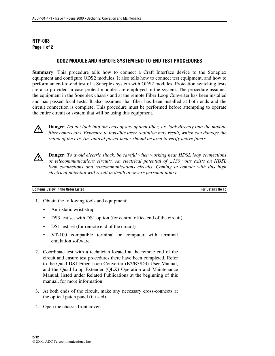 ADC Soneplex Broadband System User Manual | Page 35 / 342