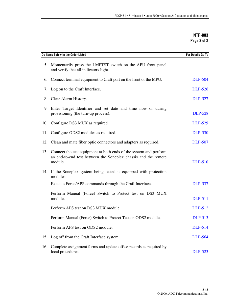 ADC Soneplex Broadband System User Manual | Page 36 / 342