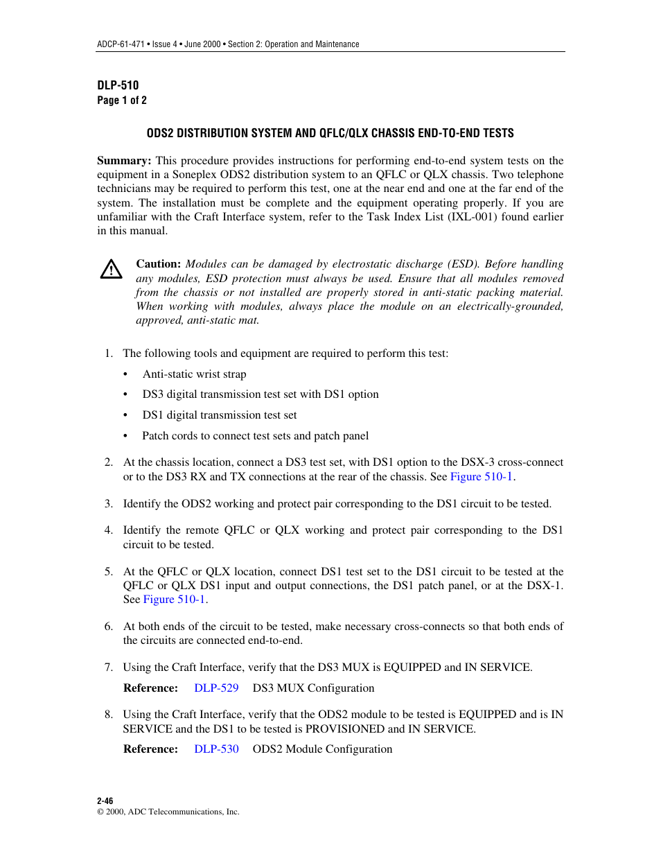 Dlp-510 | ADC Soneplex Broadband System User Manual | Page 69 / 342