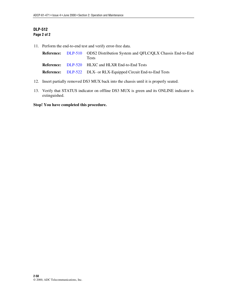 ADC Soneplex Broadband System User Manual | Page 73 / 342