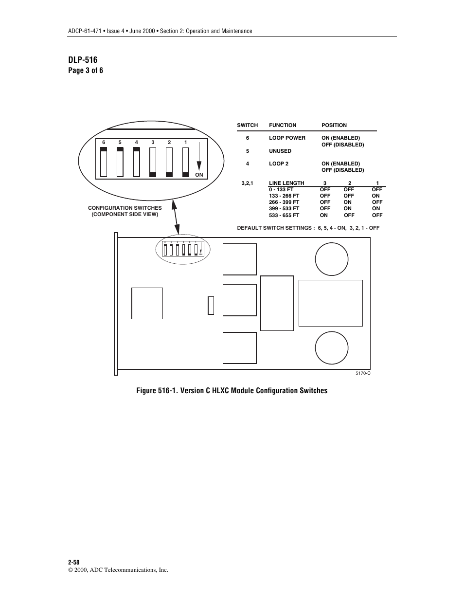 Ise, refer to, Figure 516-1, For the s | Table 516-1, Dlp-516, Page 3 of 6 | ADC Soneplex Broadband System User Manual | Page 81 / 342