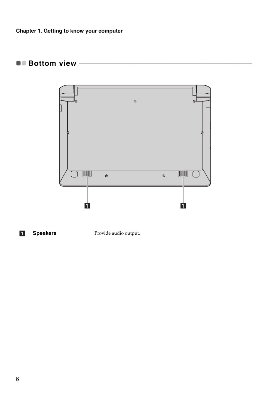 Bottom view | Lenovo Flex 10 Notebook Lenovo User Manual | Page 12 / 30