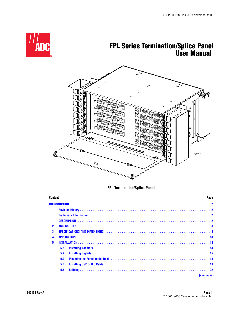 ADC FPL Series User Manual | 34 pages