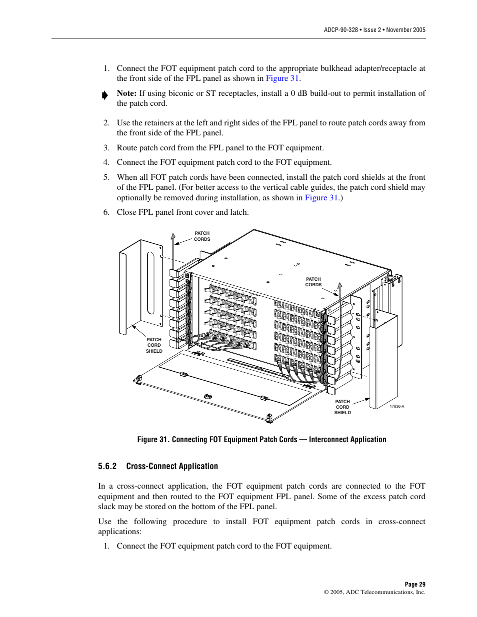 2 cross-connect application, Cross-connect application | ADC FPL Series User Manual | Page 29 / 34