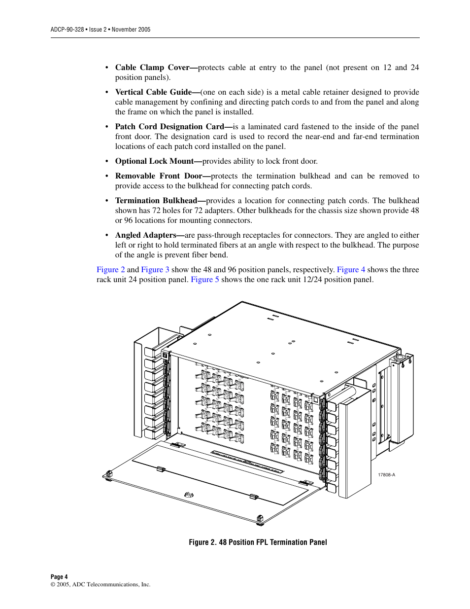 Figure 2. 48 position fpl termination panel | ADC FPL Series User Manual | Page 4 / 34