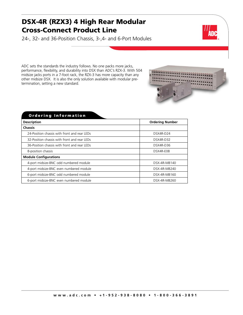 ADC DSX-4R (RZX3) User Manual | 2 pages