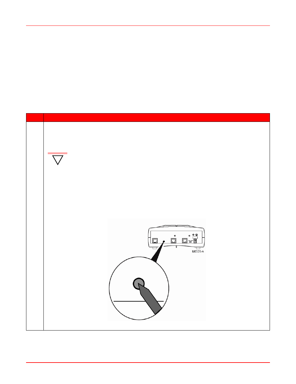 Rebooting the modem with the reset button, Rebooting the modem with the reset button -6, Figure 1-4. reboot the modem with the reset button | ADC MM701G2 User Manual | Page 20 / 134