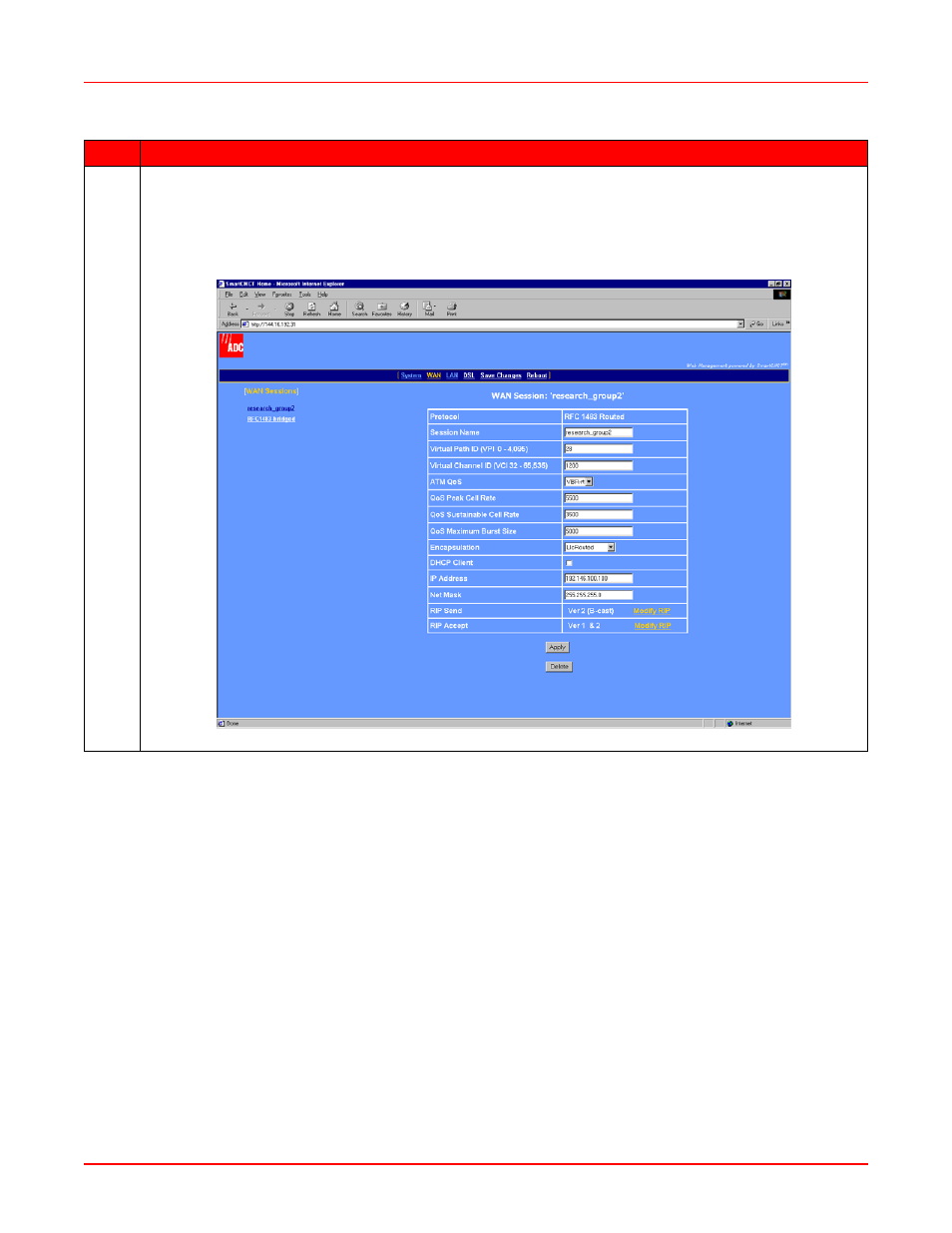 Figure 4-6. wan sessions (routing) | ADC MM701G2 User Manual | Page 41 / 134