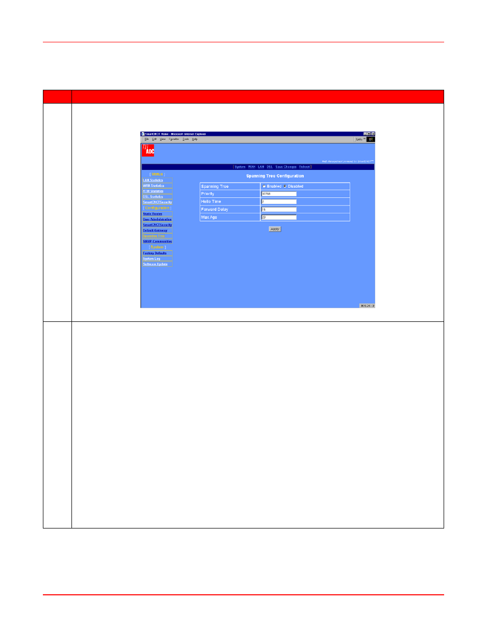 Figure 5-11.spanning tree configuration | ADC MM701G2 User Manual | Page 53 / 134