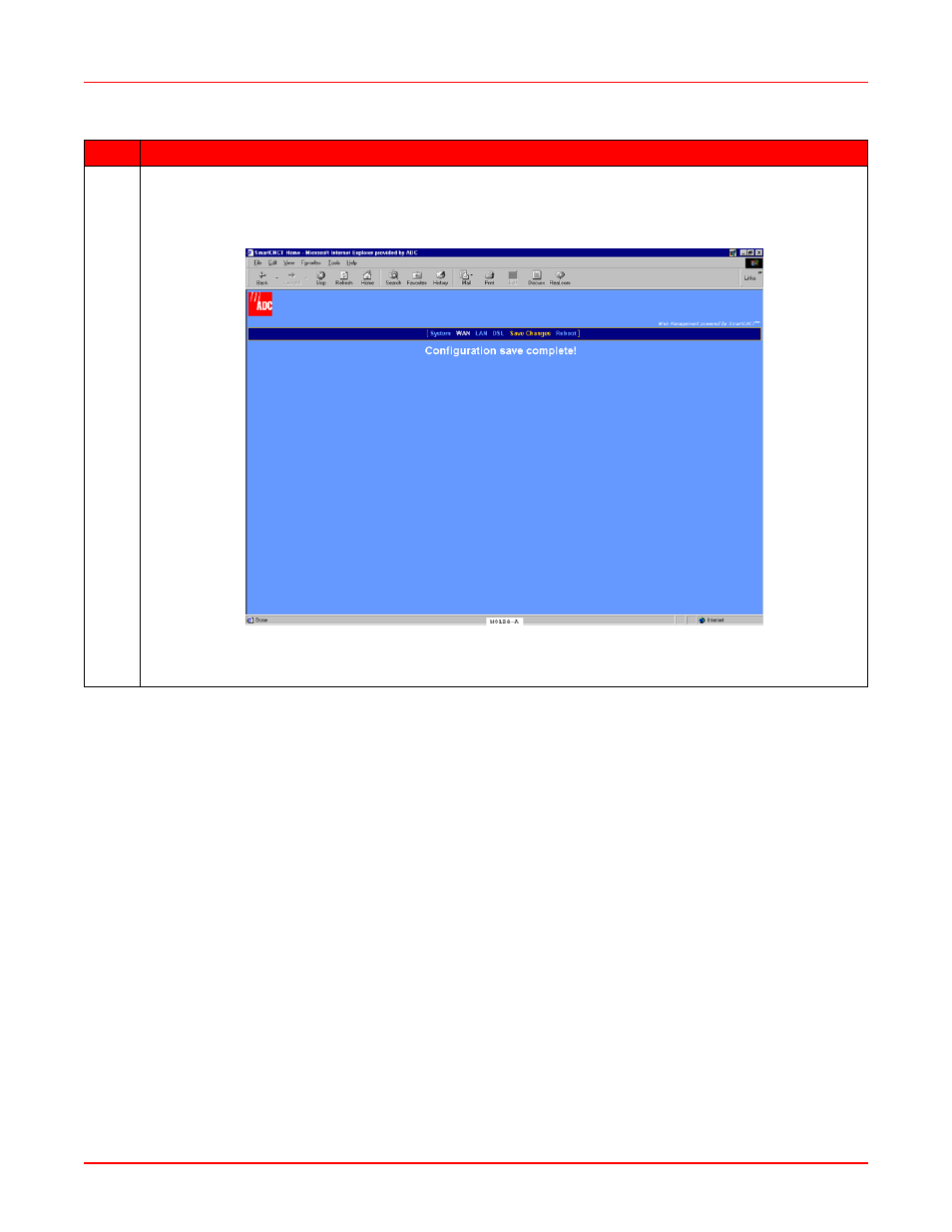 Figure 5-13.configuration save complete | ADC MM701G2 User Manual | Page 55 / 134