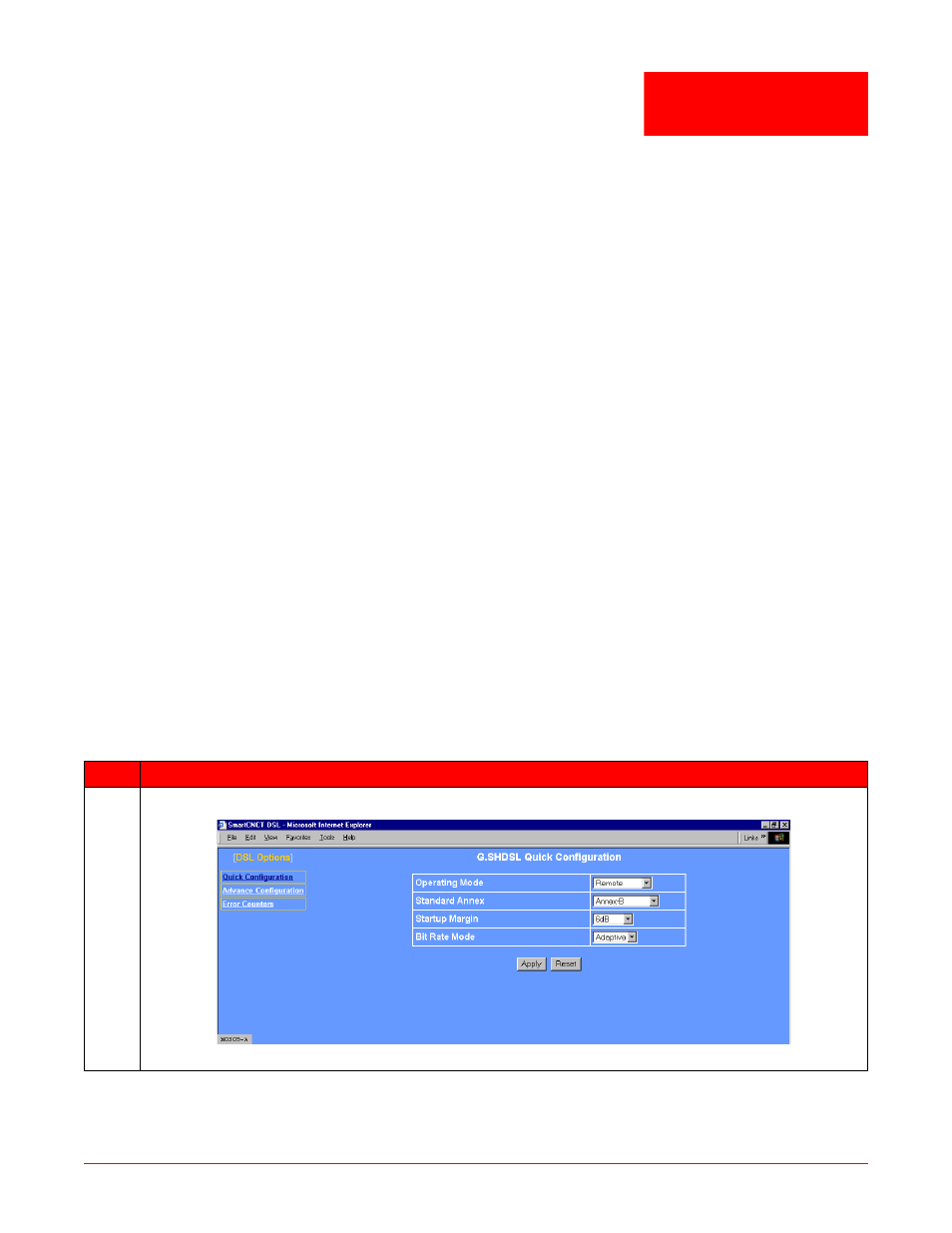 Configuring dsl parameters, Before you begin, Complete a g.shdsl quick configuration | Chapter 6: configuring dsl parameters -1, Figure 6-1. dsl quick configuration, 6chapter, Dsl p | ADC MM701G2 User Manual | Page 57 / 134