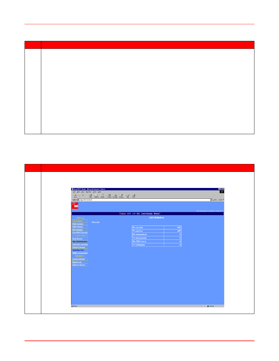 View lan statistics, View lan statistics -4, Figure 9-4. lan statistics | Lan s | ADC MM701G2 User Manual | Page 78 / 134