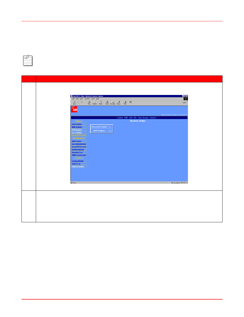 View smartcnct security statistics, View smartcnct security statistics -6, Figure 9-5. security status | Cnct s | ADC MM701G2 User Manual | Page 80 / 134