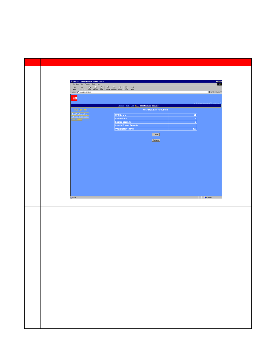 View g.shdsl error counters, Figure 9-8. g.shdsl error counters | ADC MM701G2 User Manual | Page 84 / 134