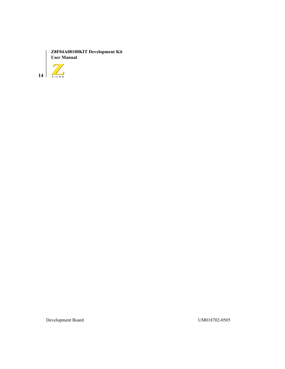 ADC Z8F04A08100KIT User Manual | Page 20 / 24