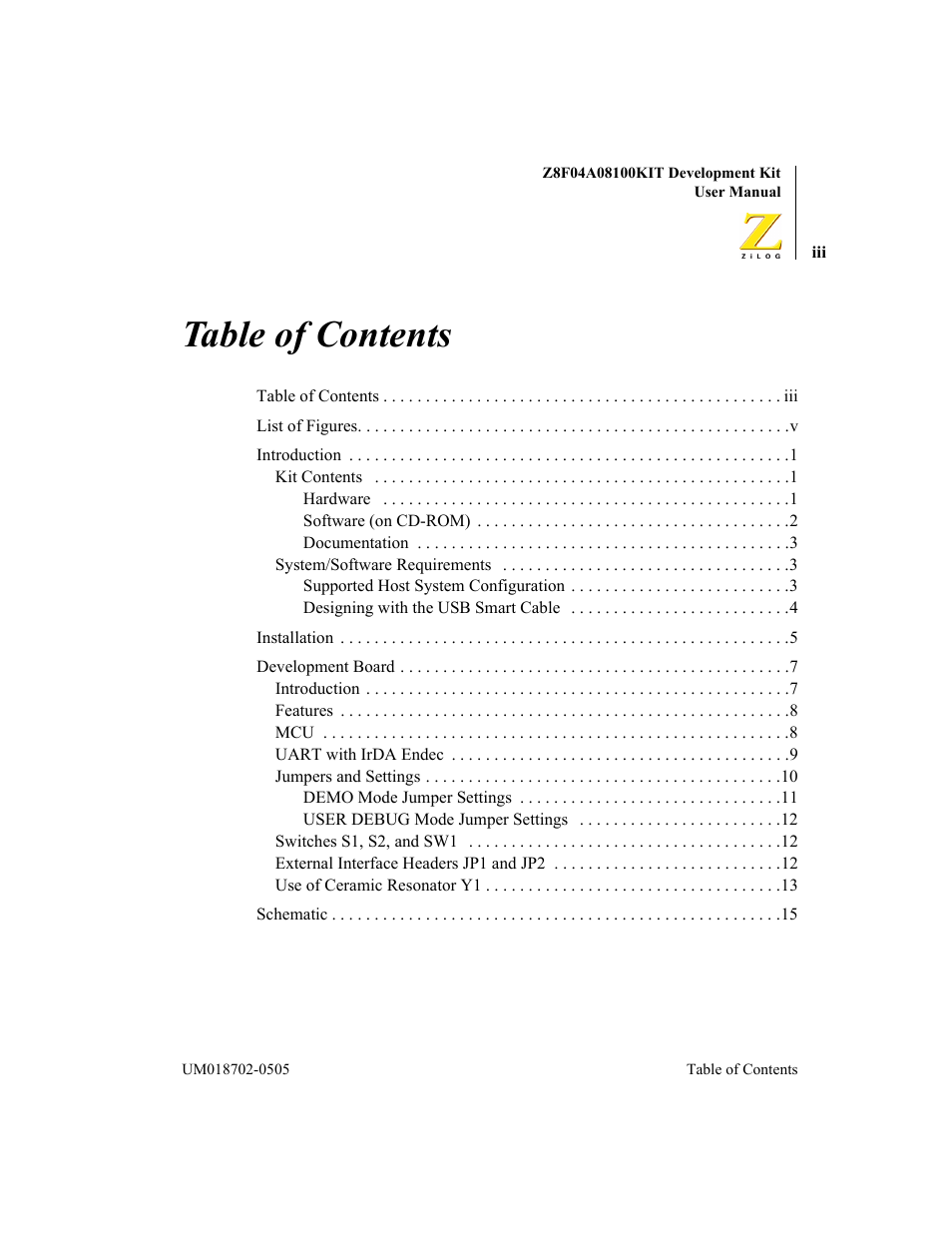 ADC Z8F04A08100KIT User Manual | Page 3 / 24