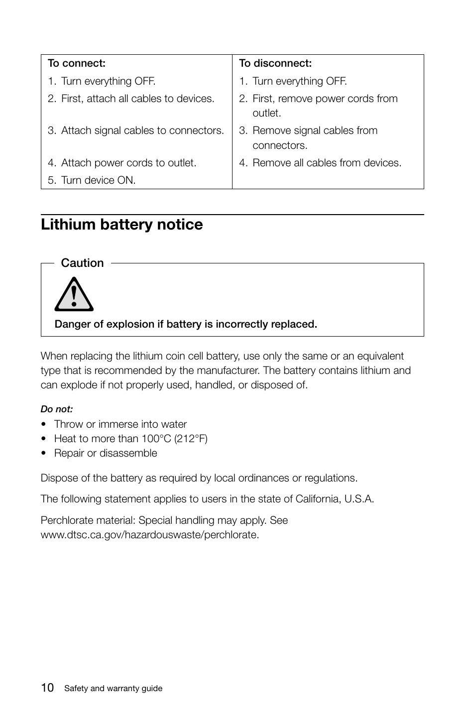 Lithium battery notice | Lenovo Beacon User Manual | Page 15 / 49