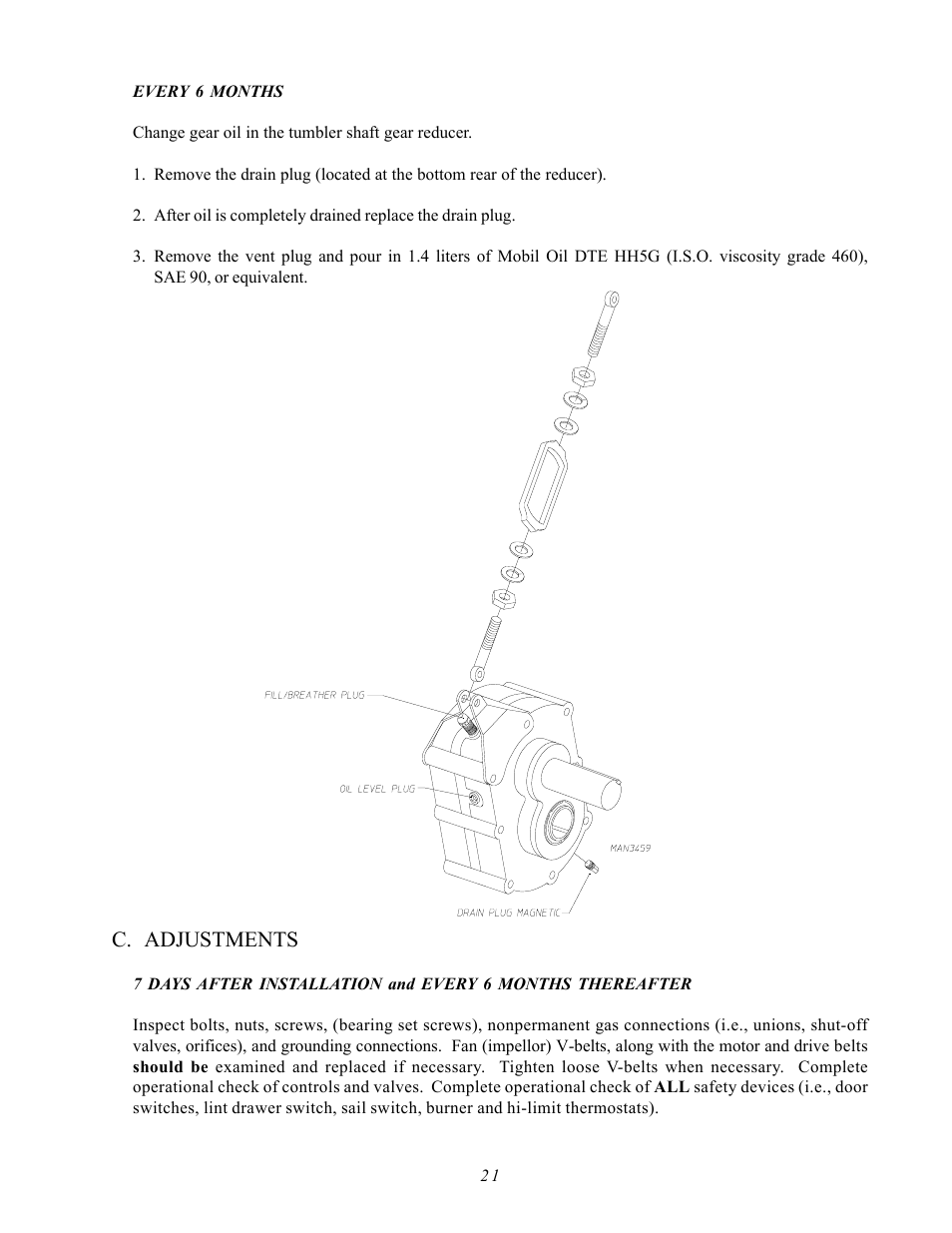 C. adjustments | ADC AD-410 User Manual | Page 25 / 118