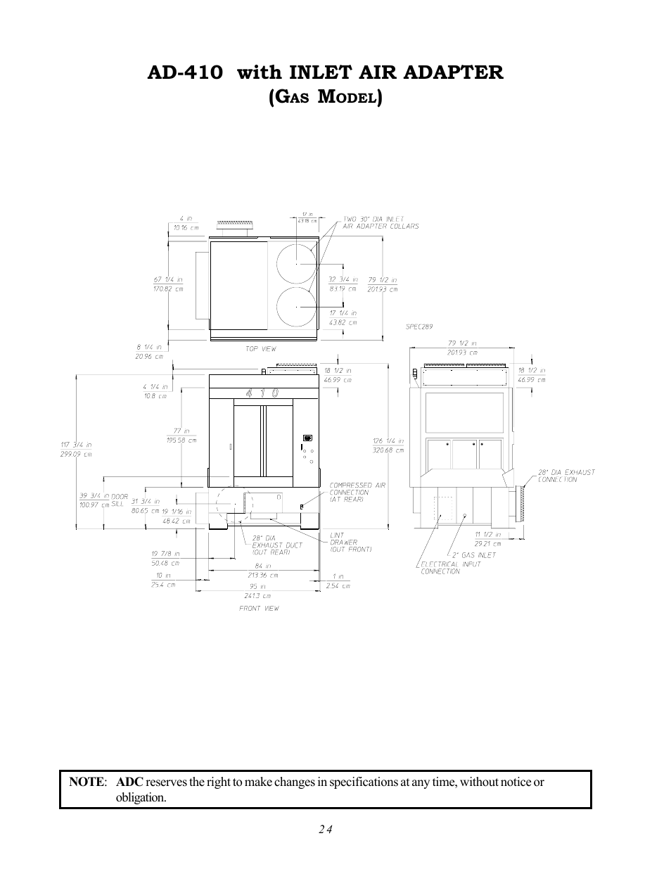 Ad-410 with inlet air adapter (g | ADC AD-410 User Manual | Page 28 / 118