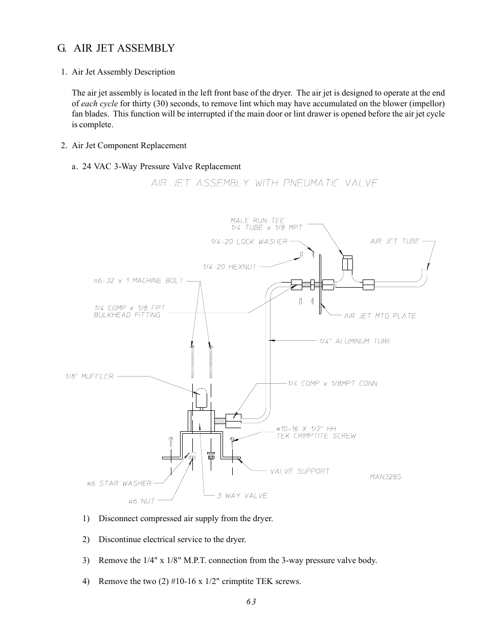 G. air jet assembly | ADC AD-410 User Manual | Page 67 / 118