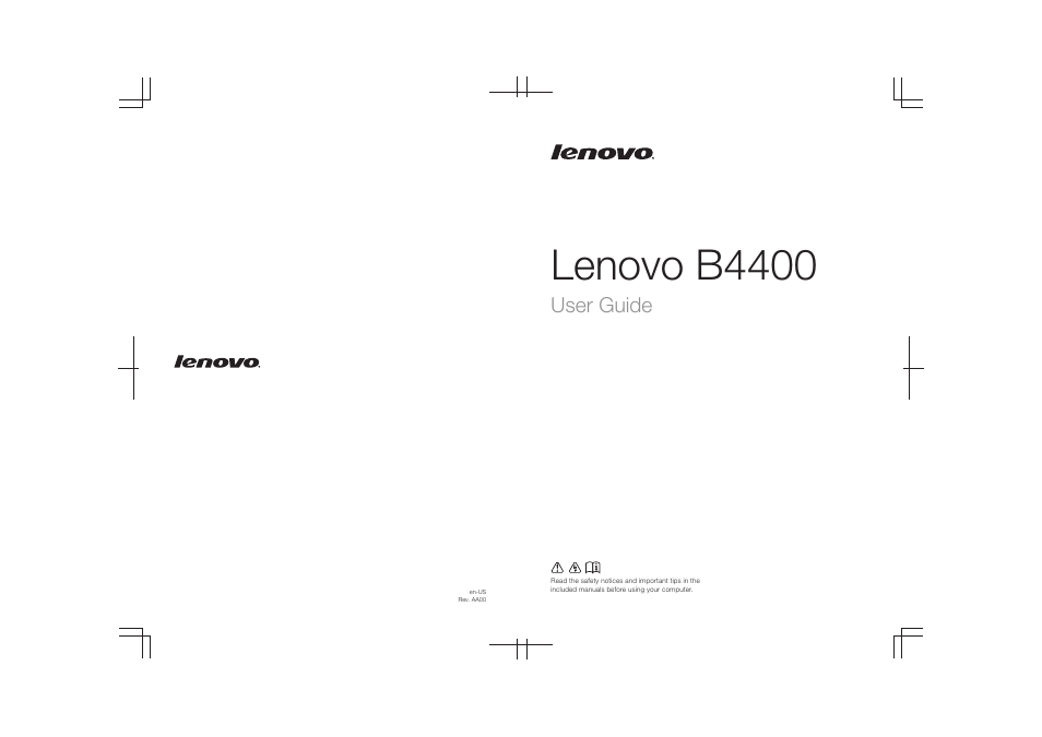 Lenovo B4400 Notebook User Manual | 50 pages