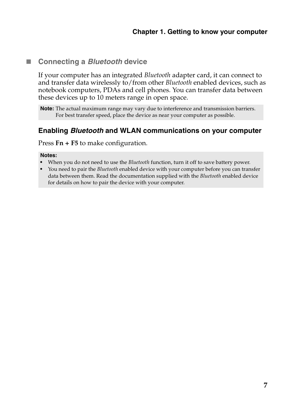 7 connecting a bluetooth device | Lenovo B4400 Notebook User Manual | Page 11 / 50