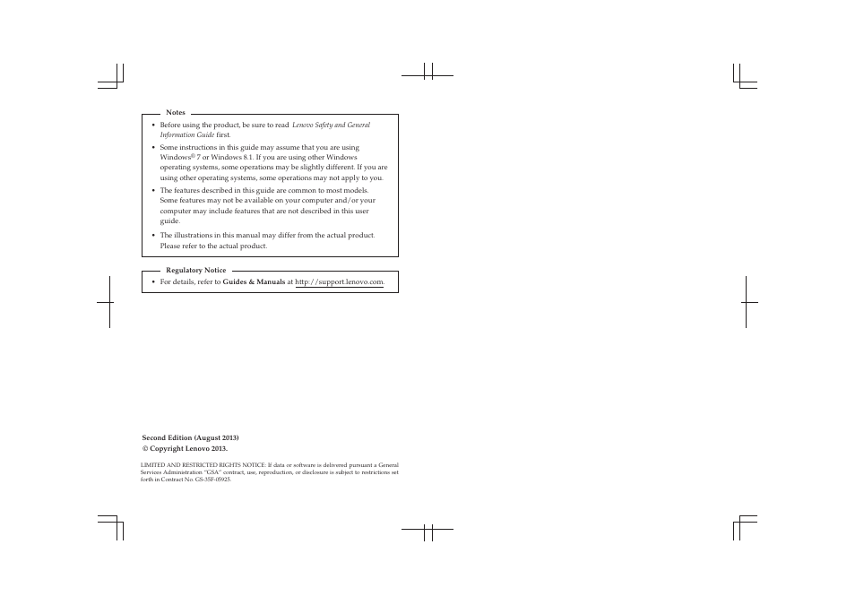 Lenovo B4400 Notebook User Manual | Page 2 / 50