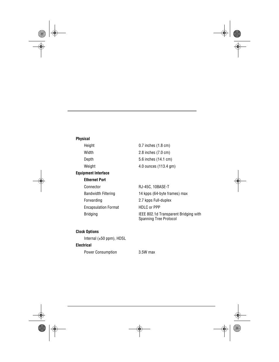 Technical reference, Specifications, Echnical | Eference | ADC Campus-REX RS Interface Card User Manual | Page 129 / 148