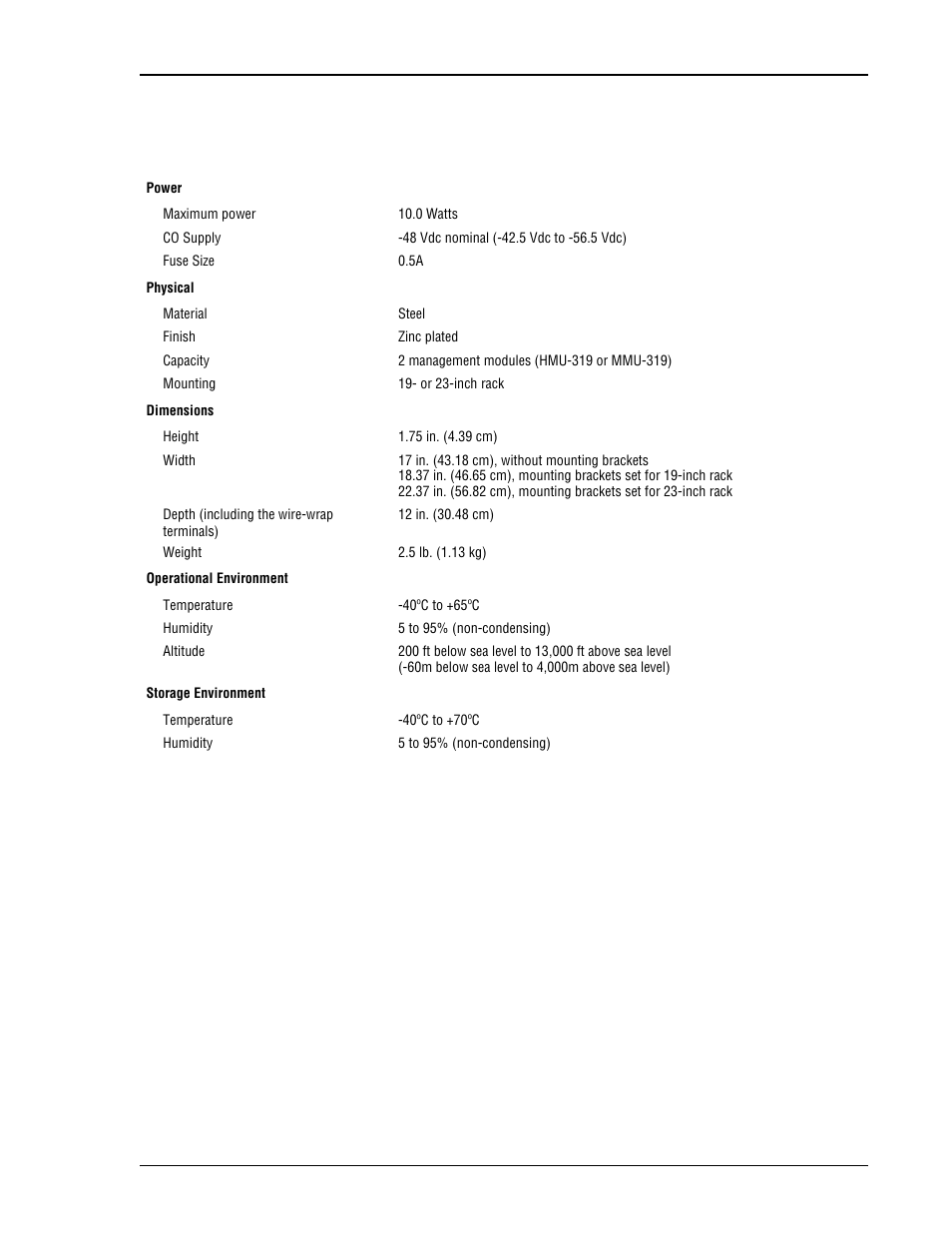 Appendix a - specifications, A - s, Ppendix | Pecifications | ADC HRM-238 L1 User Manual | Page 21 / 26
