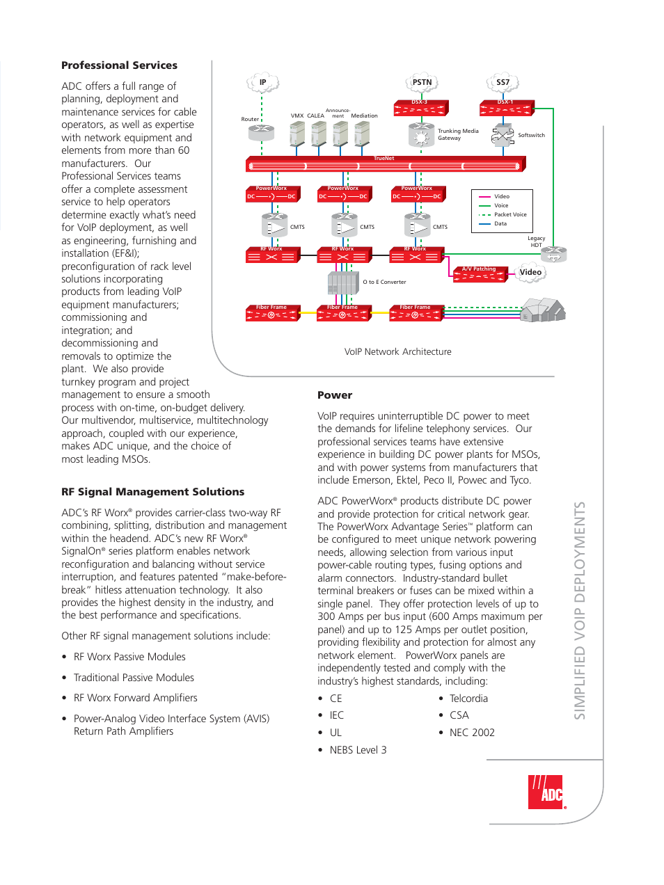 Simplified voip deployments, Signalon | ADC VoIP Telephone User Manual | Page 3 / 4
