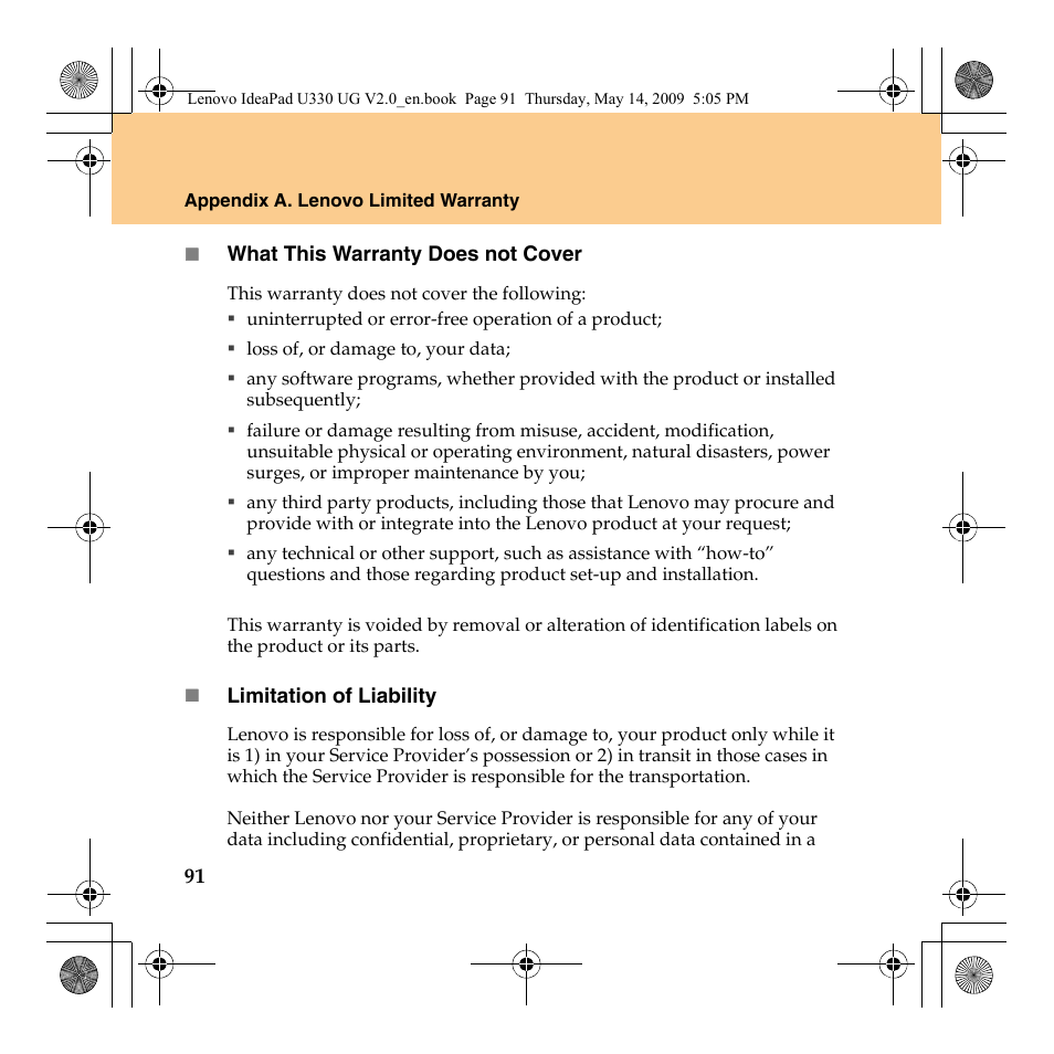 Lenovo IdeaPad U330 User Manual | Page 100 / 135