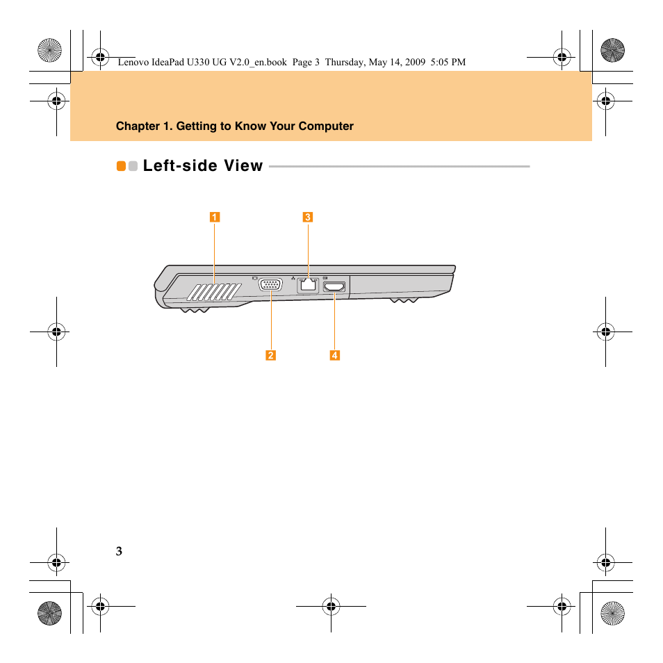 Left-side view | Lenovo IdeaPad U330 User Manual | Page 12 / 135