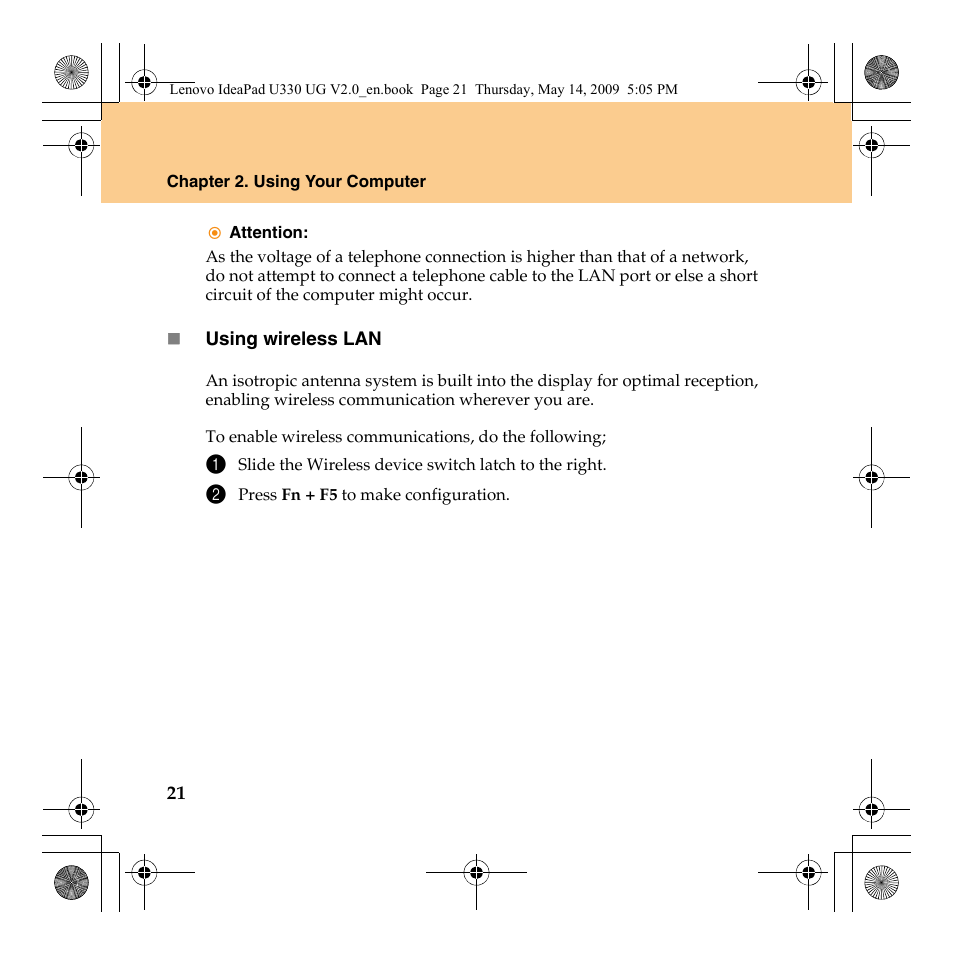 Lenovo IdeaPad U330 User Manual | Page 30 / 135