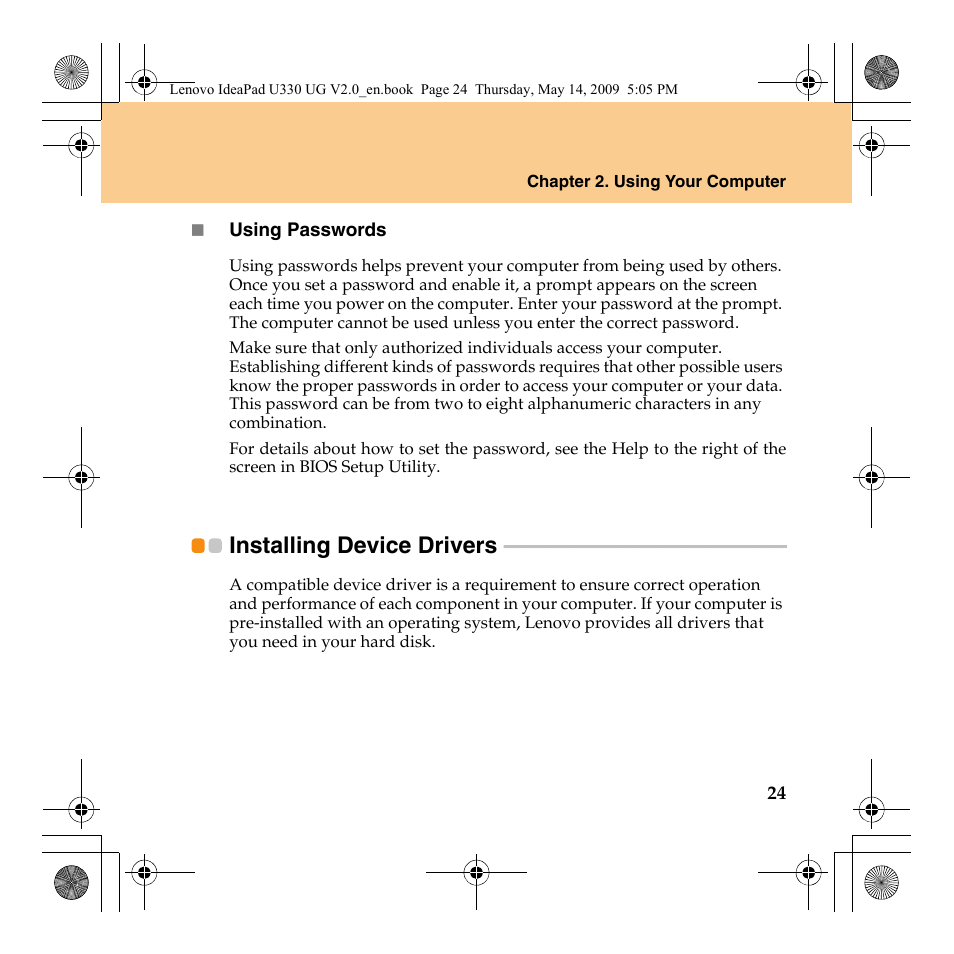 Installing device drivers | Lenovo IdeaPad U330 User Manual | Page 33 / 135