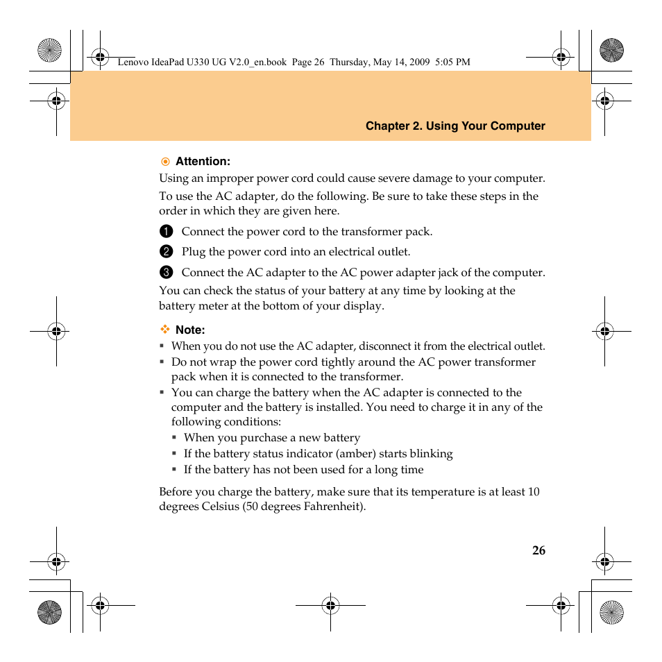 Lenovo IdeaPad U330 User Manual | Page 35 / 135