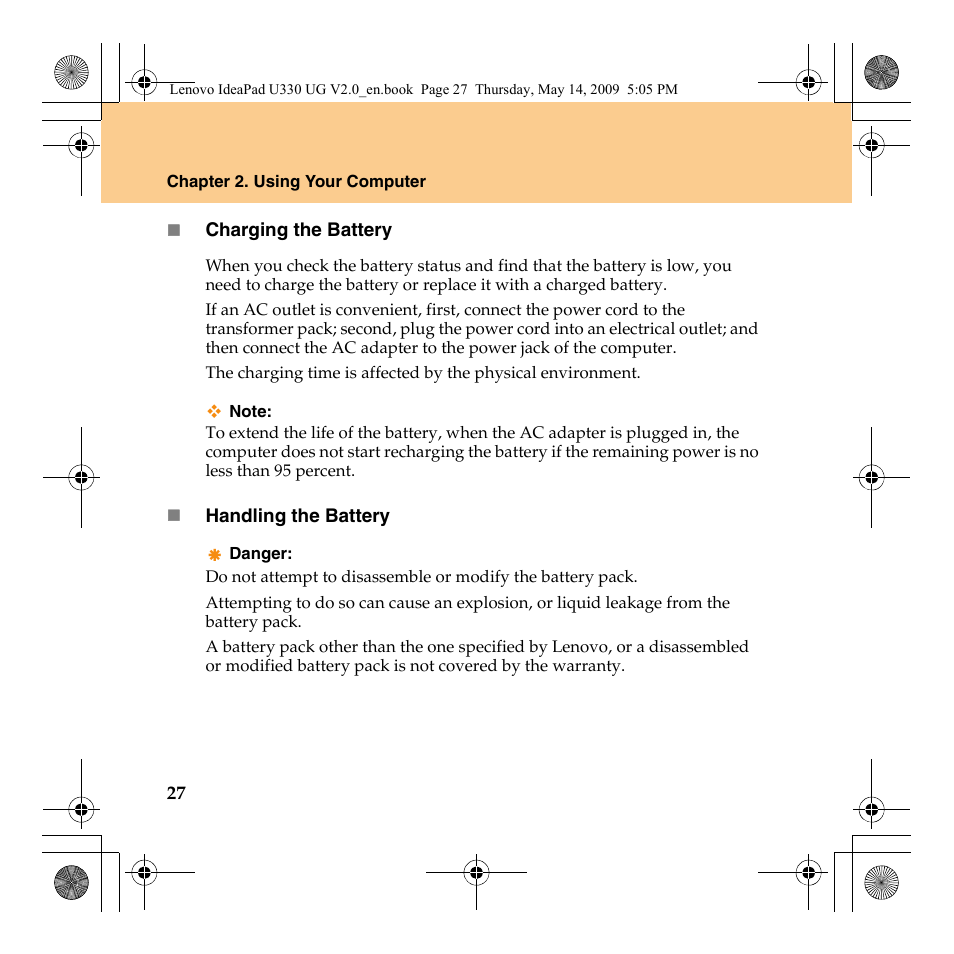 Lenovo IdeaPad U330 User Manual | Page 36 / 135