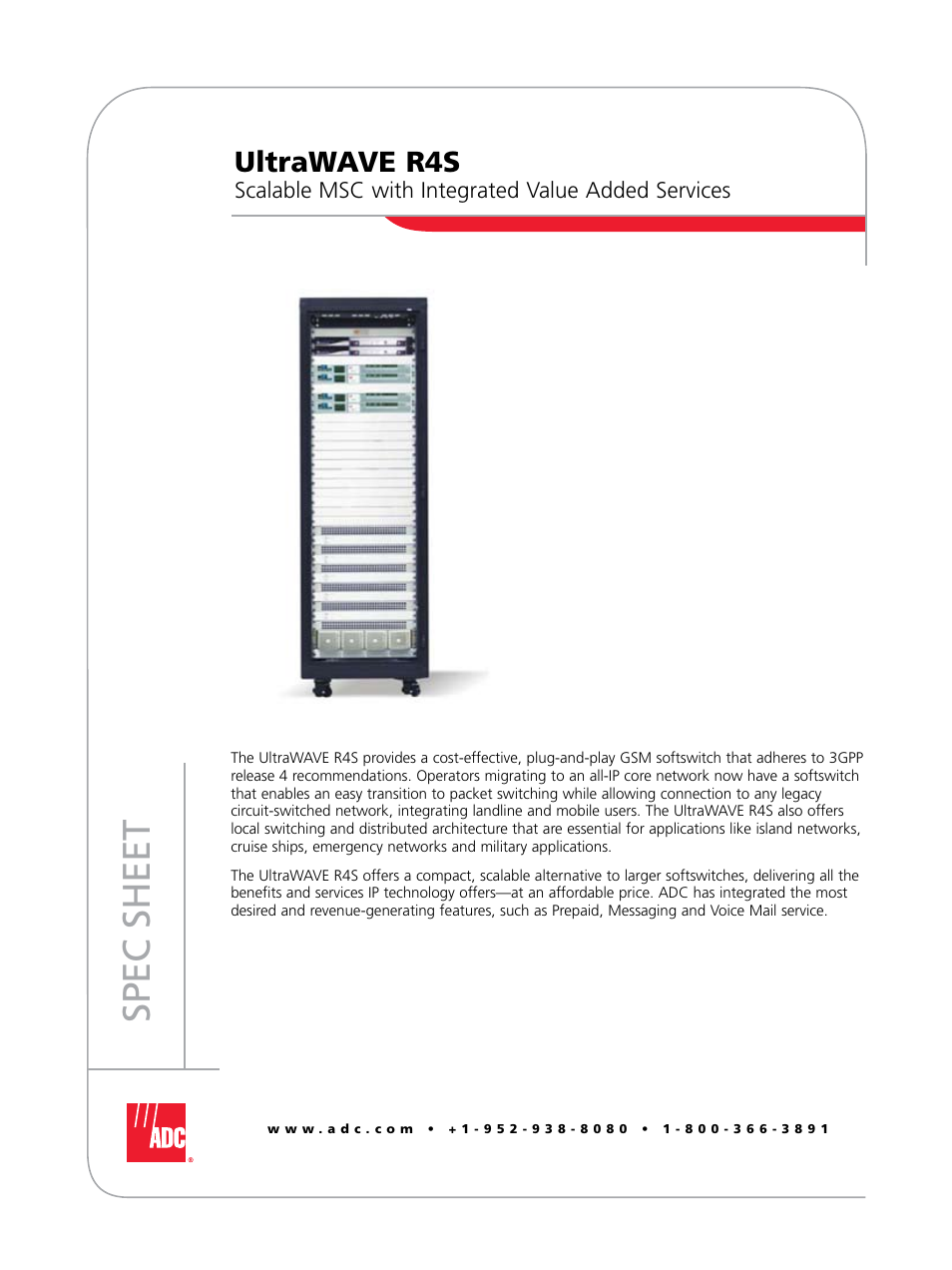 ADC UltraWAVE R4S User Manual | 4 pages