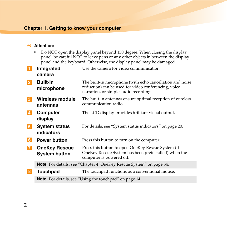 Lenovo IdeaPad U165 User Manual | Page 16 / 143