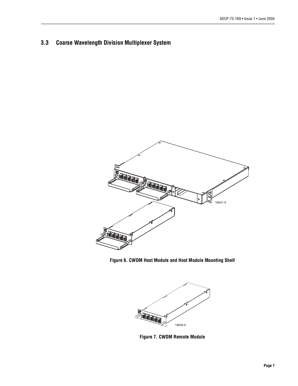 3 coarse wavelength division multiplexer system, Coarse wavelength division multiplexer system | ADC 19717-A User Manual | Page 15 / 32